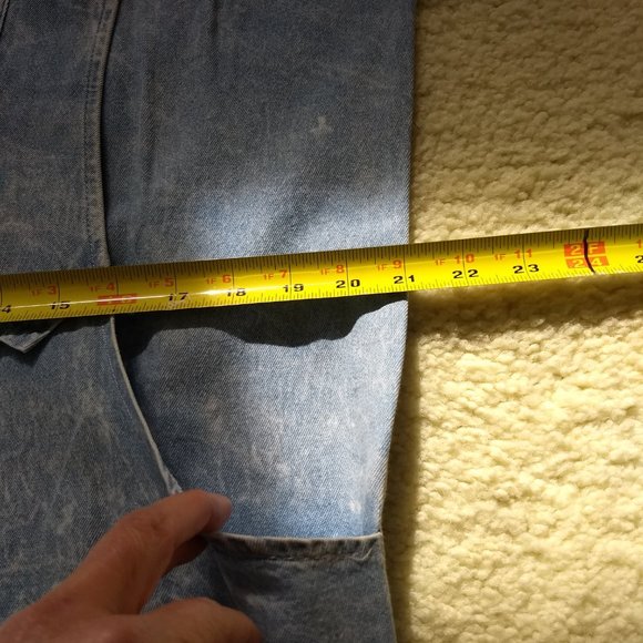 vintage 80s acid wash denim shirtdress topper🎈HOST PICK🎈 - Picture 9 of 15